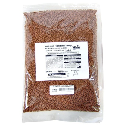 Hikari Cichlid Gold Color Enhancing Sinking Fish Food - Mini Pellet