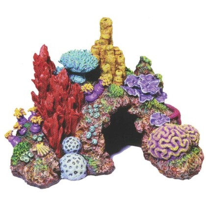 Blue Ribbon Pet Exotic Environments Caribbean Living Reef Aquarium Ornament 12\