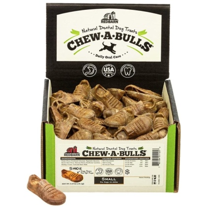 Redbarn Pet Products Chew-A-Bulls Shoe Dental Dog Treats Small