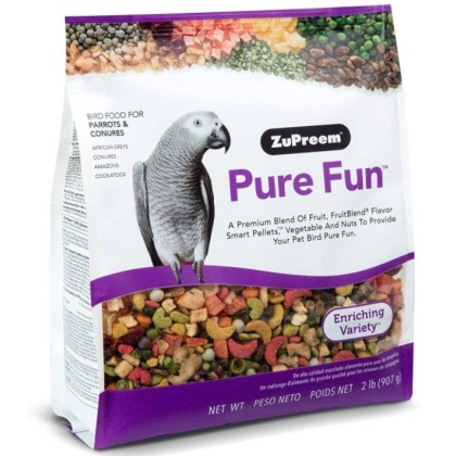 ZuPreem Pure Fun Enriching Variety Mix Bird Food for Parrots and Conures